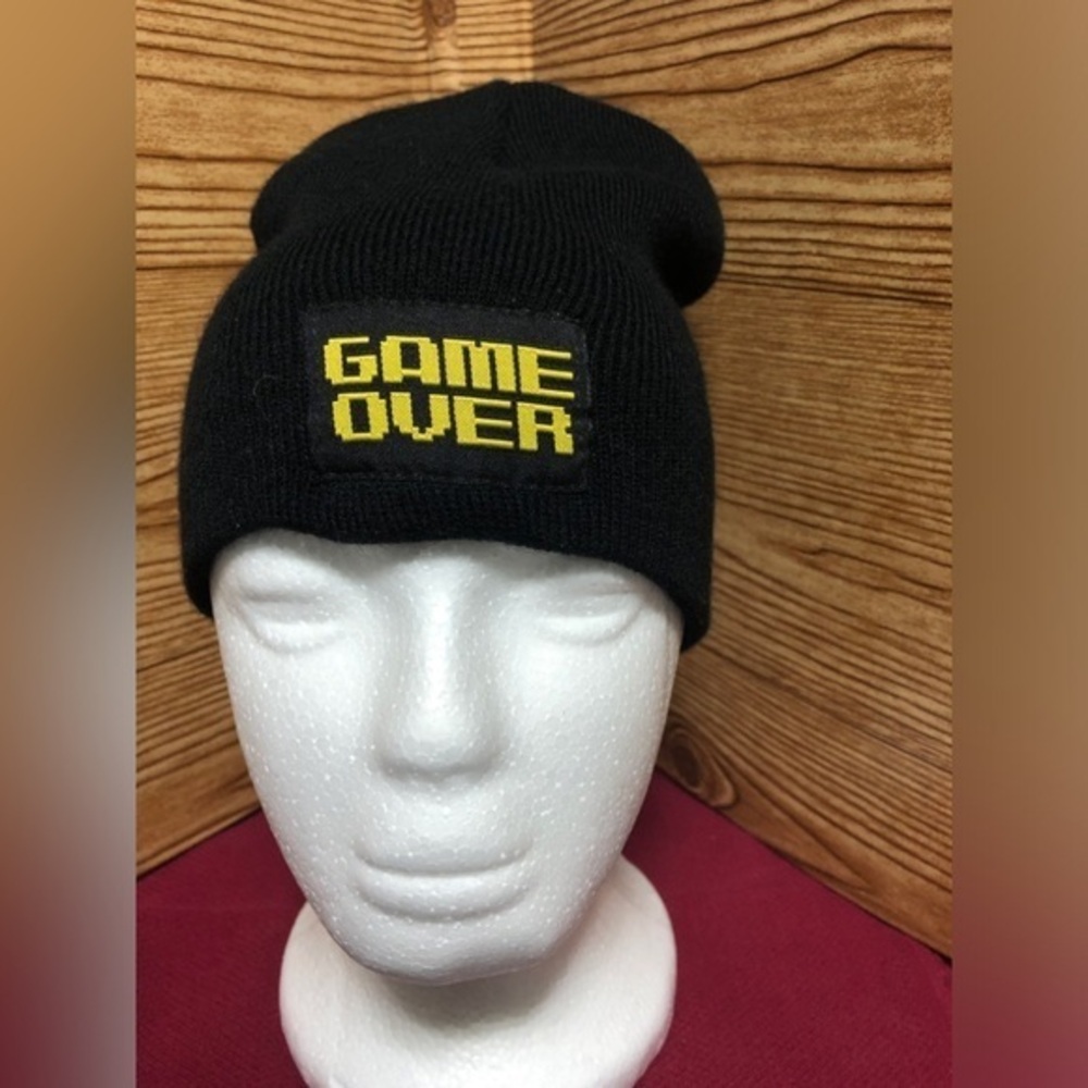 💫Game Over Black Beanie Stocking Hat
